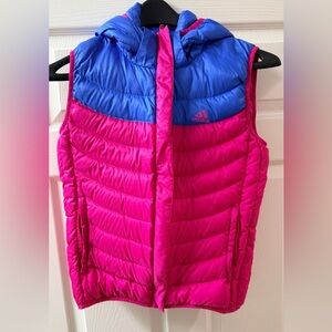 Girls Adidas Bright Pink and Blue Vest size L